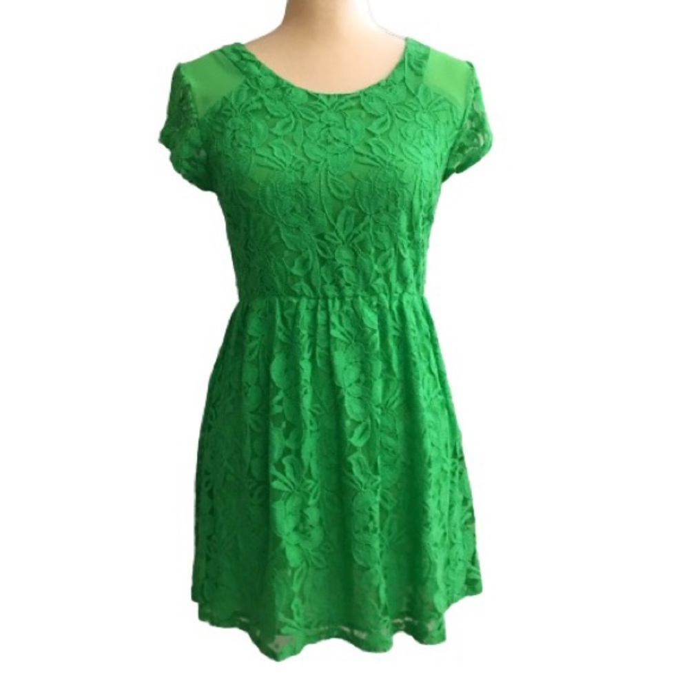 Coincidence & Chance Green Lace Fit & Flar…